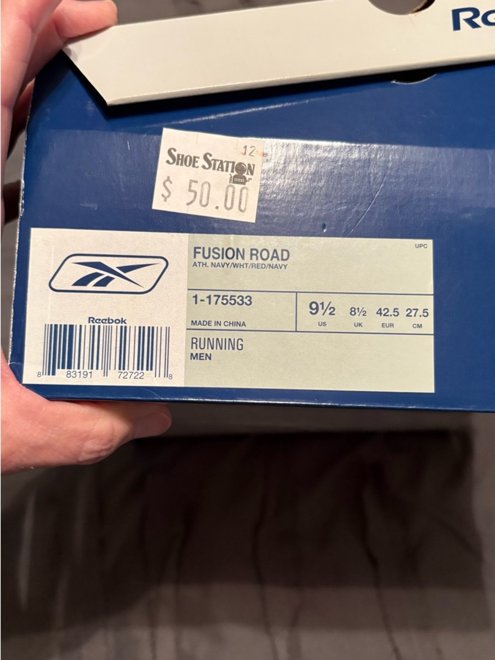 Reebok Men's Navy, Silver and Red Athletic Sneakers - Picture 2 of 6